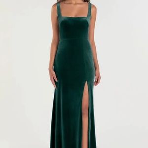 Jenny Yoo - Mara square neck velvet bridesmaid dress